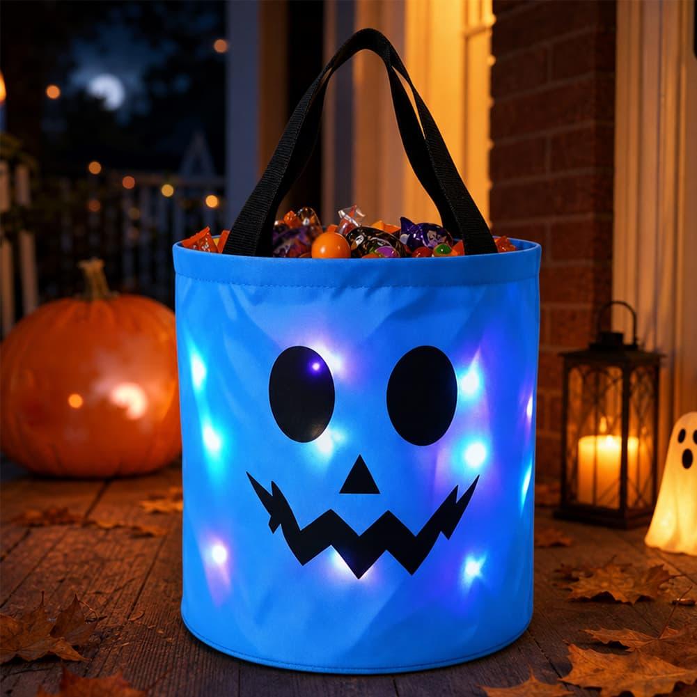 Halloween Pumpkin Decor Led - Halloween Trick Or Treating Parties Buckets