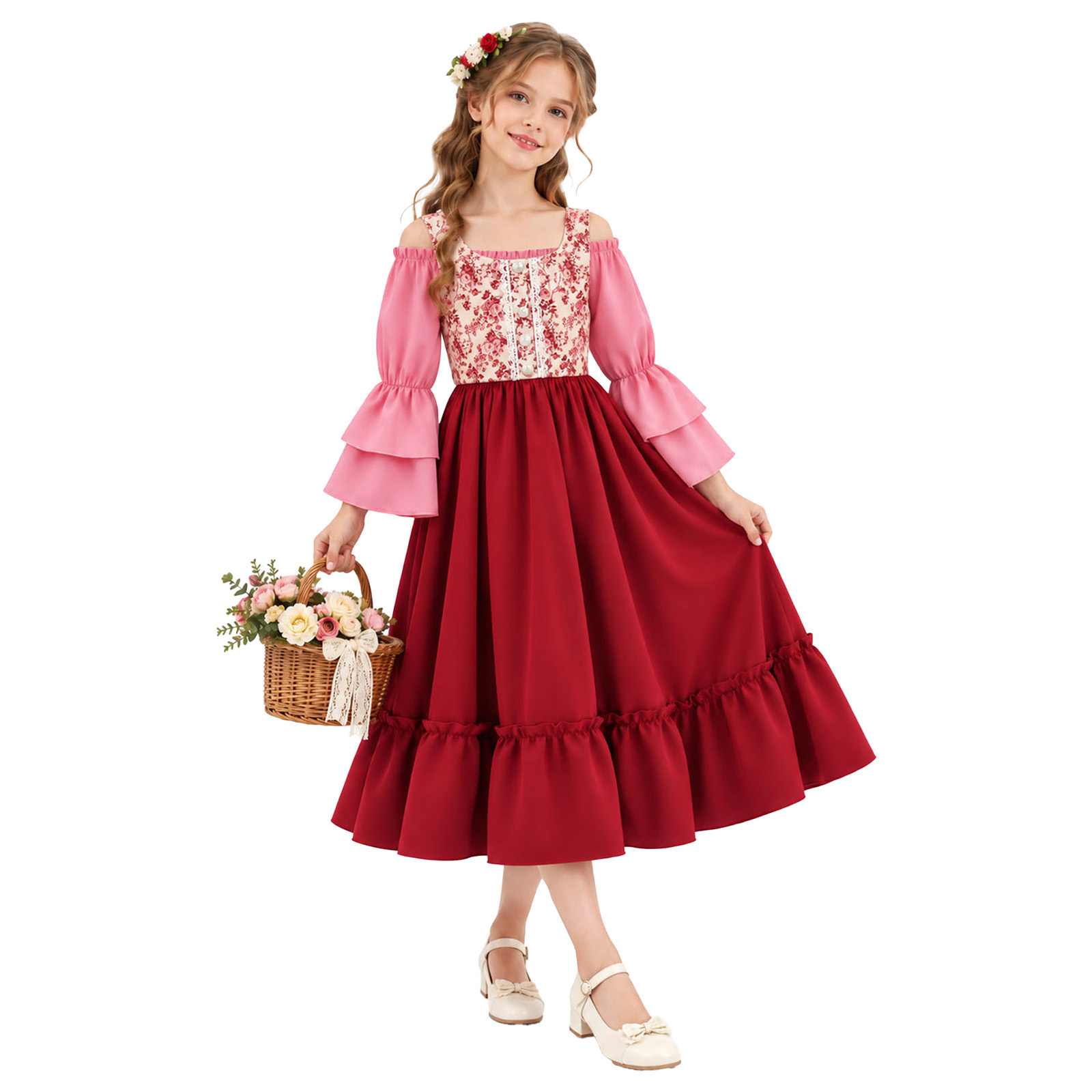 Halloween Costume Kids - Kids Girls Renaissance Medieval Costume Irish
