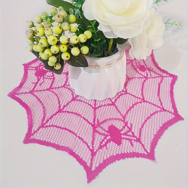 VIKAMA Rose Red Lace Spider We - Spider Web Halloween Decoration ulasan dan harga