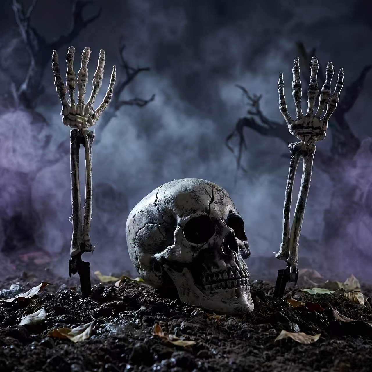 3PCS Halloween Yard Decor Set  - Halloween Skeleton Decoration ulasan dan harga