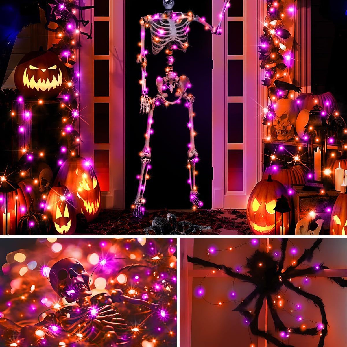 Halloween LED Solar Copper Wir - Halloween Led String Lights Orange ulasan dan harga