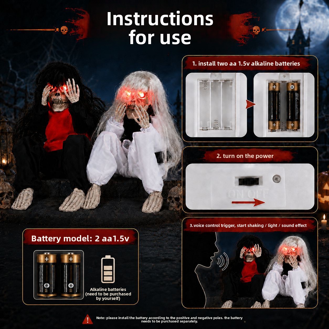 Halloween Outdoor Garden Sitti - Halloween Skeleton Decoration ulasan dan harga