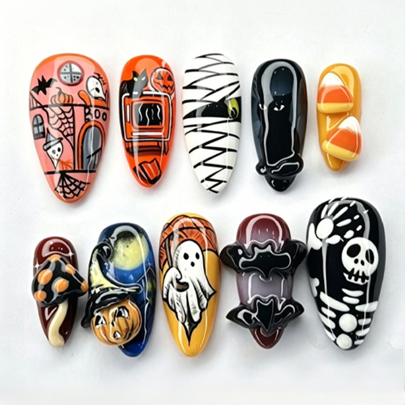 30pcs New Halloween Style Fals - Halloween Skeleton Decoration ulasan dan harga