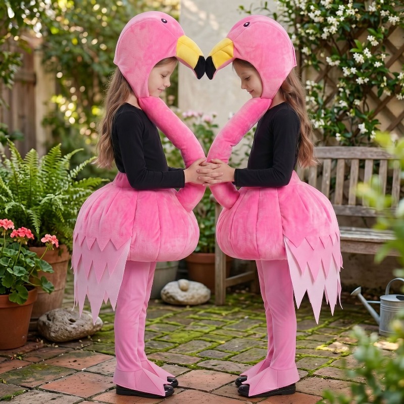 Animal Pink Flamingo Cosplay S - Halloween Costume Kids ulasan dan harga