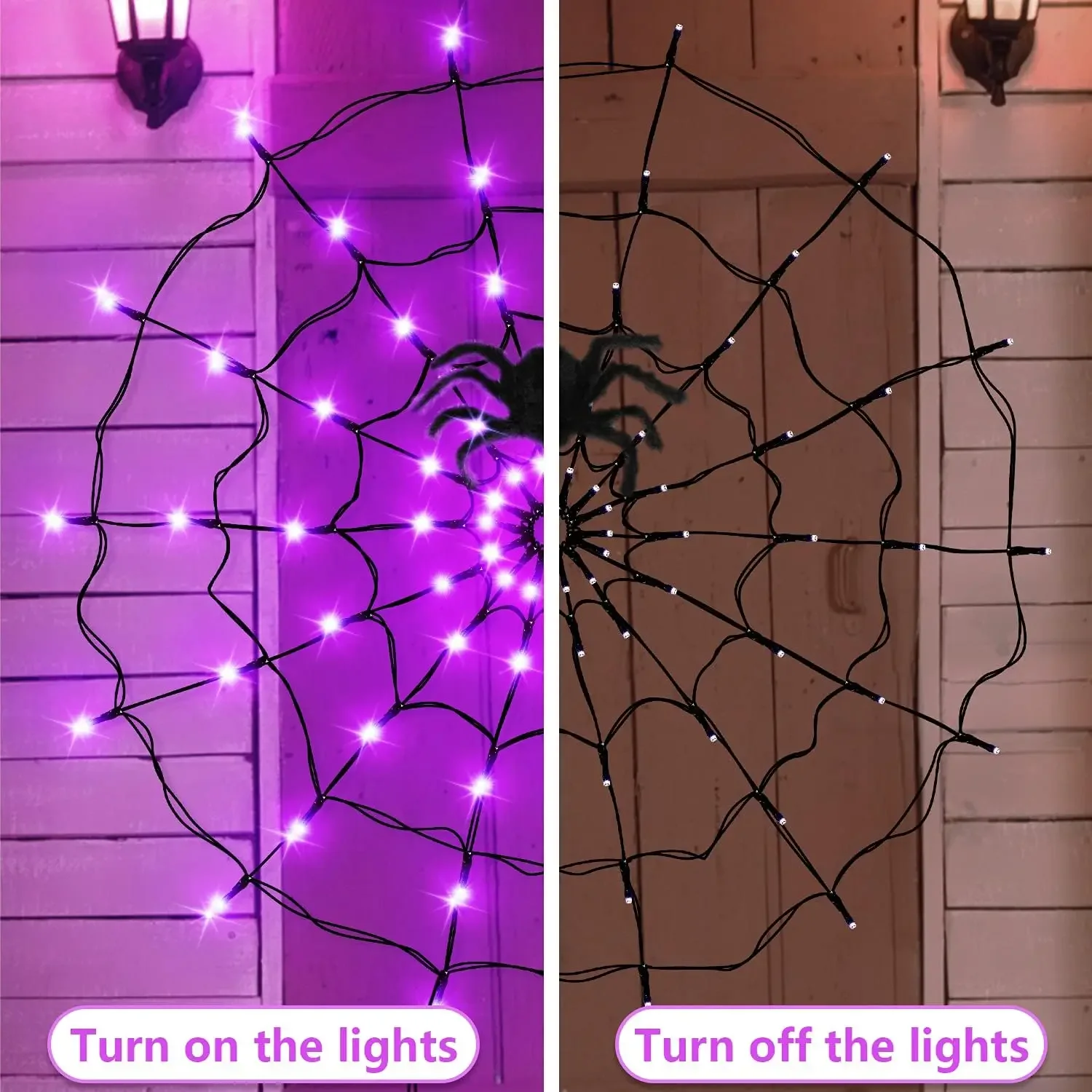 Halloween LED String Light Spi - Spider Web Halloween Decoration ulasan dan harga