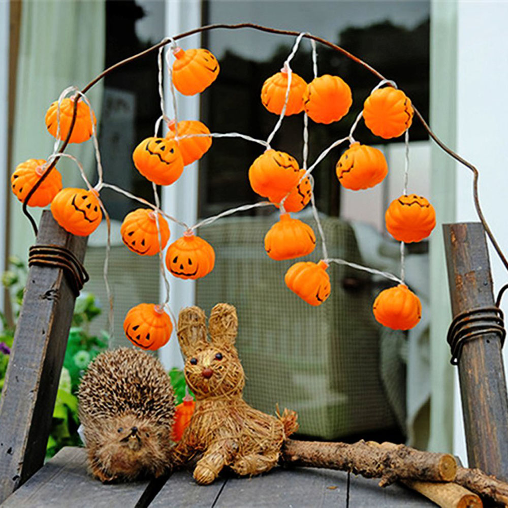 Halloween 3D Pumpkin LED Strin - Halloween Led String Lights Orange ulasan dan harga