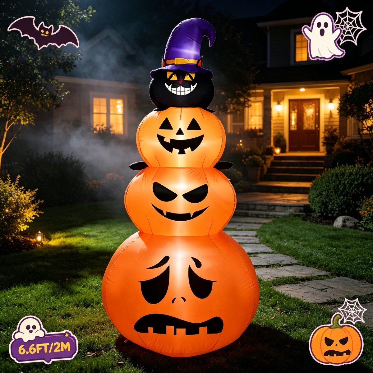 Outdoor Holiday Decorations Ha - Halloween Pumpkin Decor Led ulasan dan harga