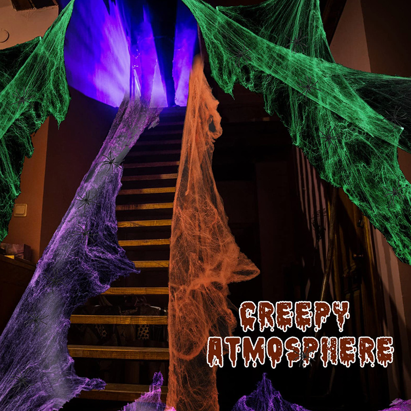 Halloween Decoration White Spi - Spider Web Halloween Decoration ulasan dan harga